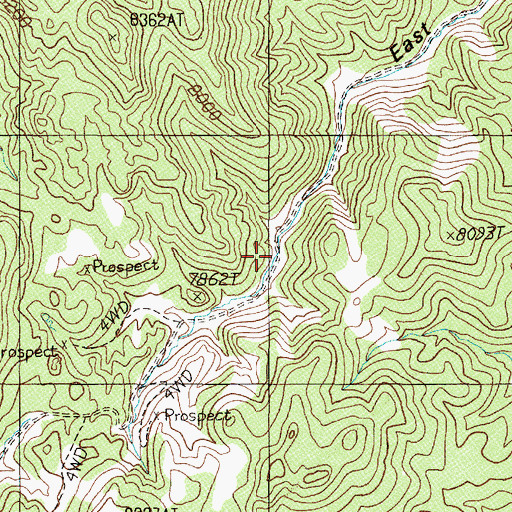 Topographic Map of Shoshone Mountains, NV