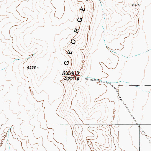 Topographic Map of Sidehill Spring, NV