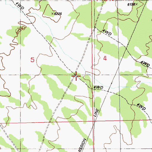 Topographic Map of Sierra Valley, NV