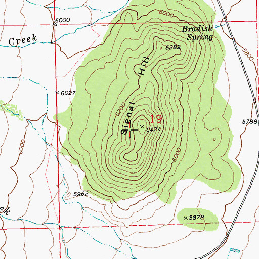 Topographic Map of Signal Hill, NV