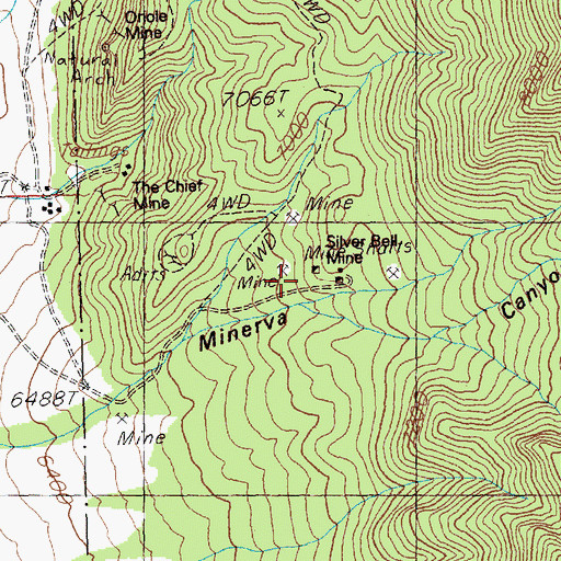 Topographic Map of Silver Bell Mine, NV