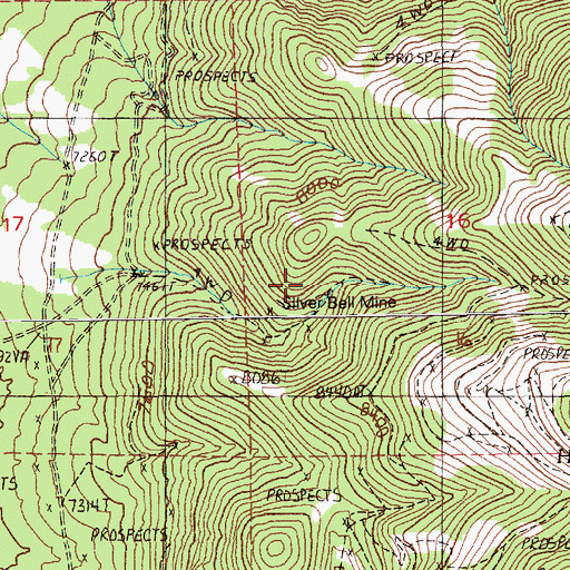Topographic Map of Silver Bell Mine, NV