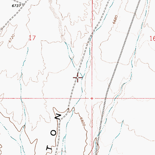Topographic Map of Silver Creek, NV