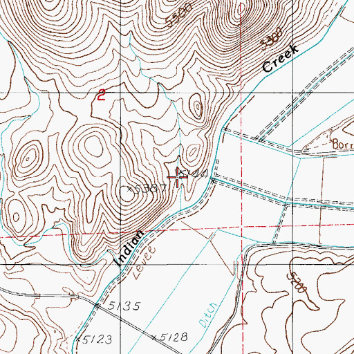 Topographic Map of Silver Creek, NV