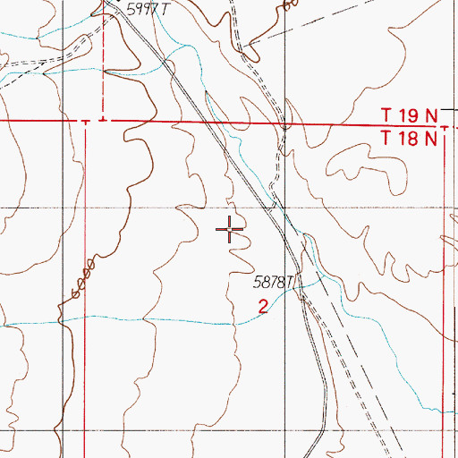 Topographic Map of Simpson Park Canyon, NV
