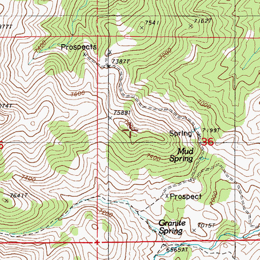Topographic Map of Simpson Park Mountains, NV