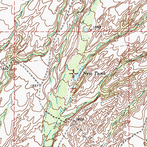 Topographic Map of New Tank, AZ