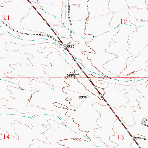 Topographic Map of Slaughterhouse Canyon, NV