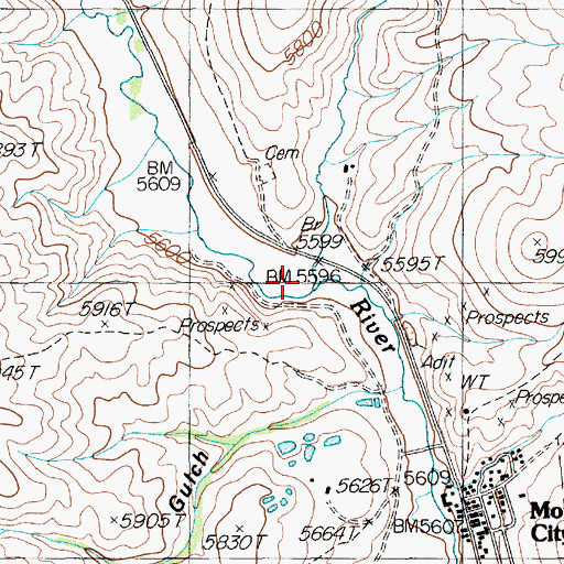 Topographic Map of Slaughterhouse Creek, NV