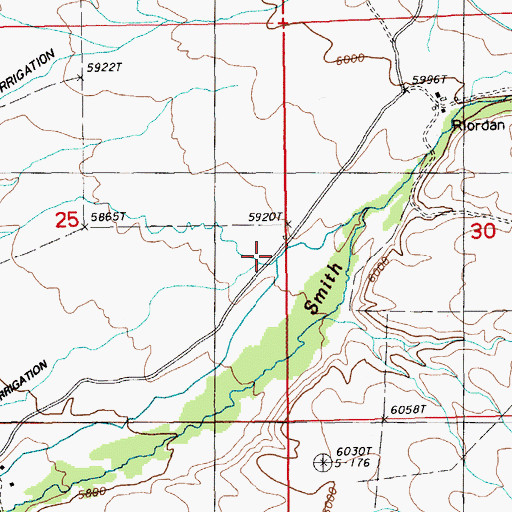 Topographic Map of Smith Creek School (historical), NV