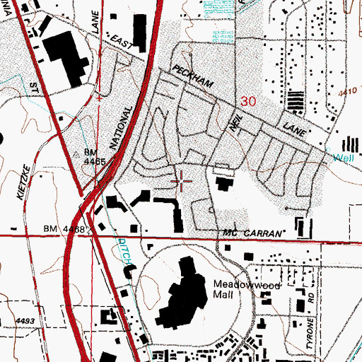 Topographic Map of Smithridge Elementary School, NV