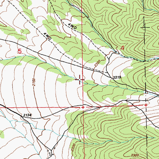 Topographic Map of Snake Canyon, NV