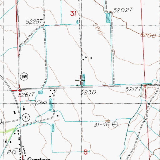 Topographic Map of Snake Creek, NV