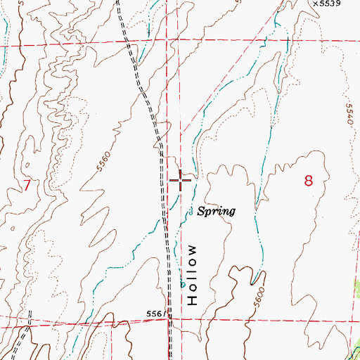 Topographic Map of Snake Hollow, NV