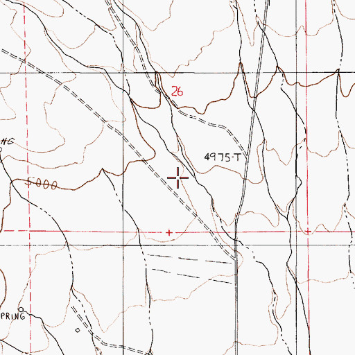 Topographic Map of Solid Silver Creek, NV