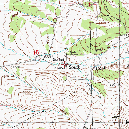 Topographic Map of South Cass House Creek, NV