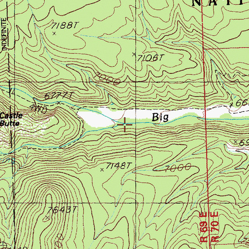 Topographic Map of South Fork Big Wash, NV