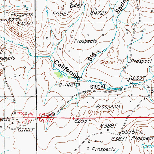 Topographic Map of South Fork California Creek, NV