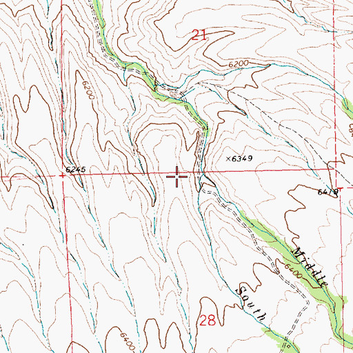 Topographic Map of South Fork Deering Creek, NV