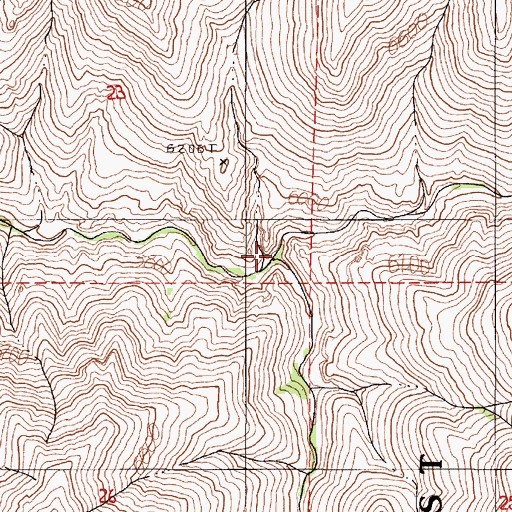 Topographic Map of South Fork Eightmile Creek, NV