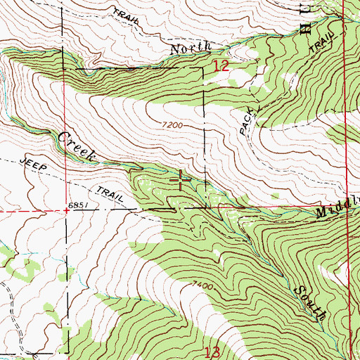 Topographic Map of South Fork Herder Creek, NV
