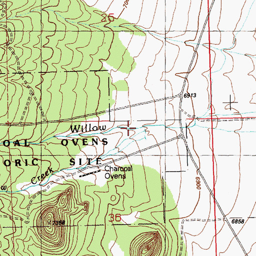 Topographic Map of South Fork Willow Creek, NV