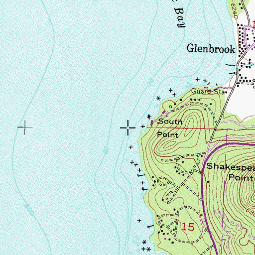 Topographic Map of South Point, NV