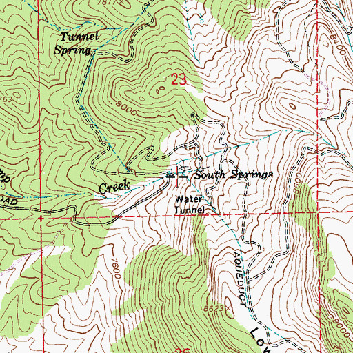 Topographic Map of South Springs, NV