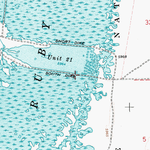 Topographic Map of Ruby Lake South Marsh, NV
