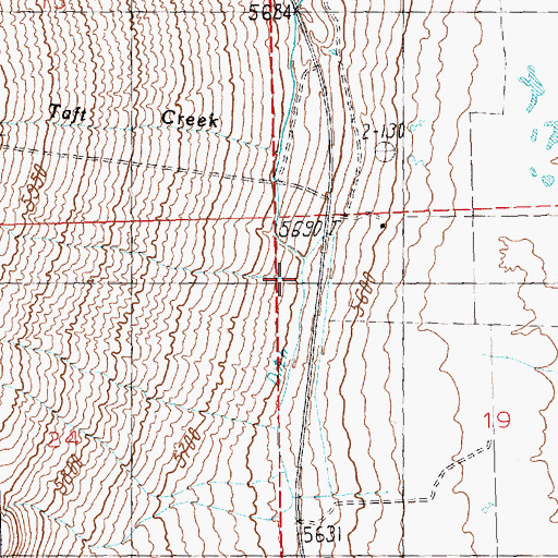 Topographic Map of South Taft Creek, NV