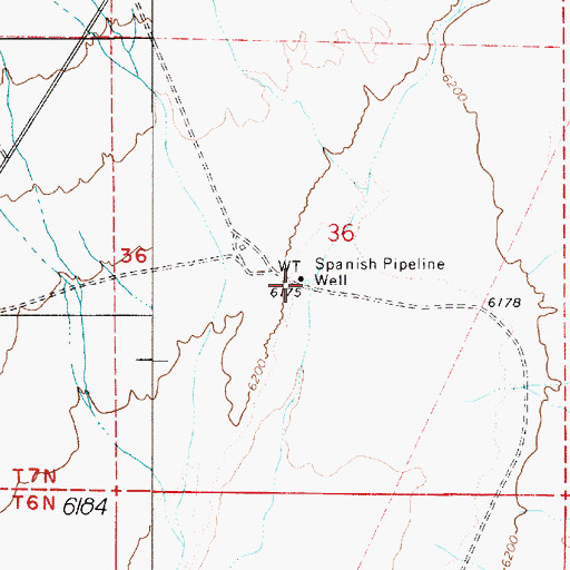 Topographic Map of Spanish Pipeline Well, NV