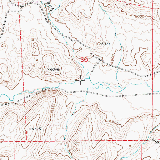 Topographic Map of Spring Branch, NV