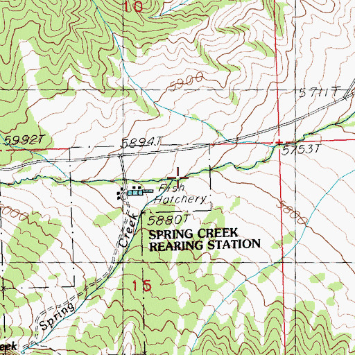 Topographic Map of Spring Creek, NV