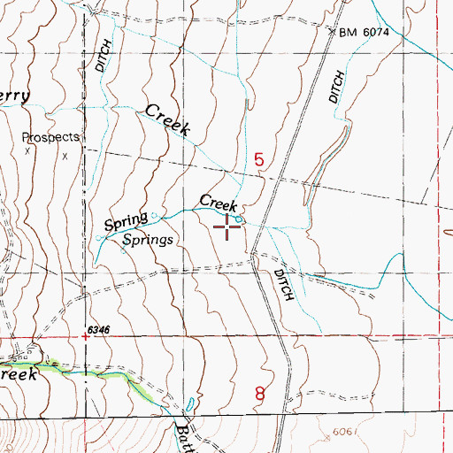 Topographic Map of Spring Creek, NV