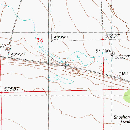 Topographic Map of Spring Creek, NV