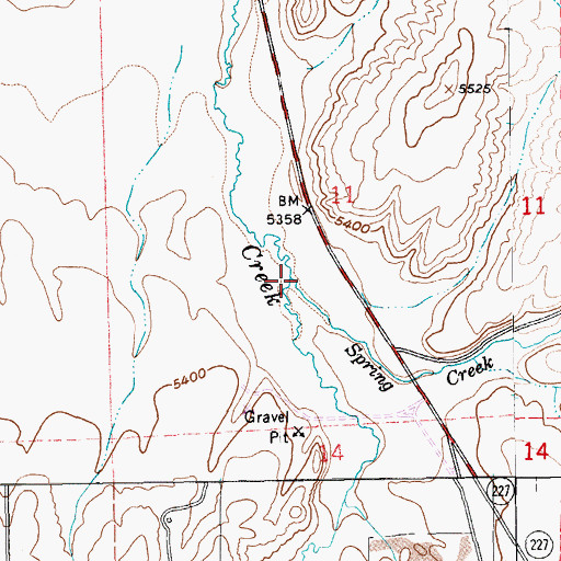 Topographic Map of Spring Creek, NV