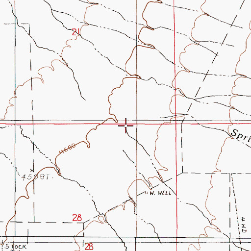 Topographic Map of Spring Creek, NV