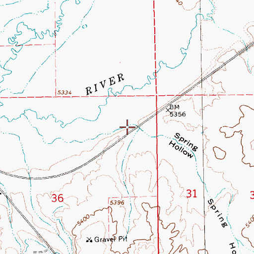 Topographic Map of Spring Hollow, NV