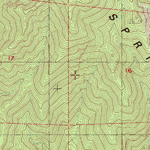 Topographic Map of Spring Mountains, NV