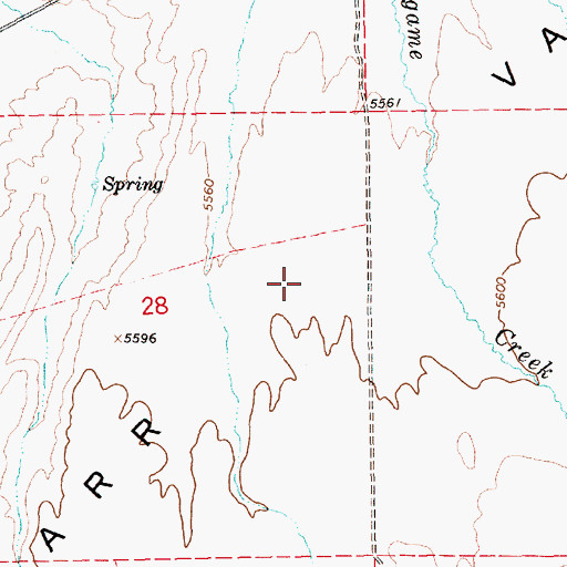 Topographic Map of Starr Valley, NV