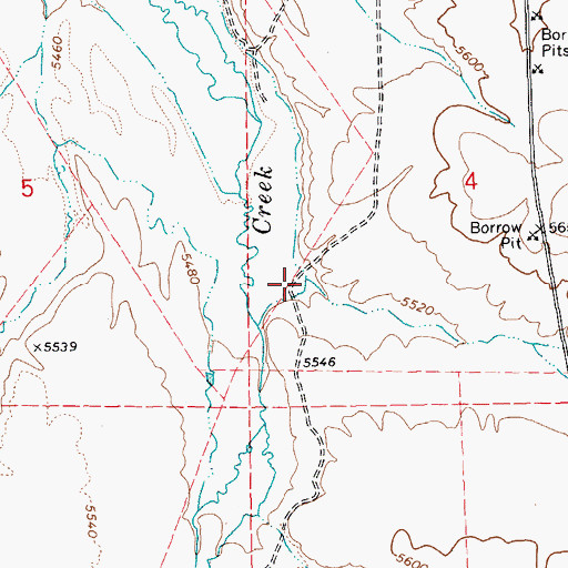 Topographic Map of Starvation Creek, NV