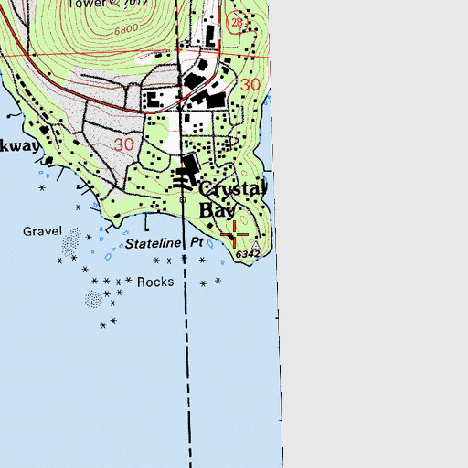 Topographic Map of Stateline Point, NV