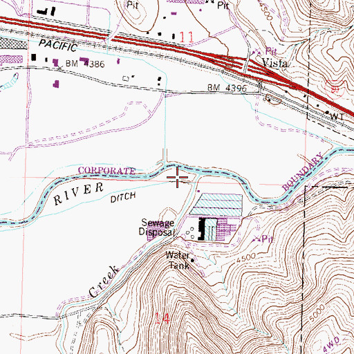 Topographic Map of Steamboat Creek, NV