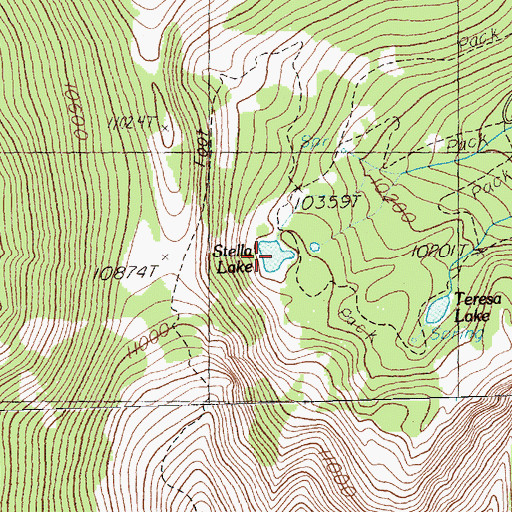Topographic Map of Stella Lake, NV