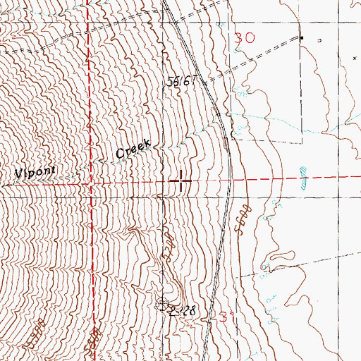 Topographic Map of Vipont Creek, NV