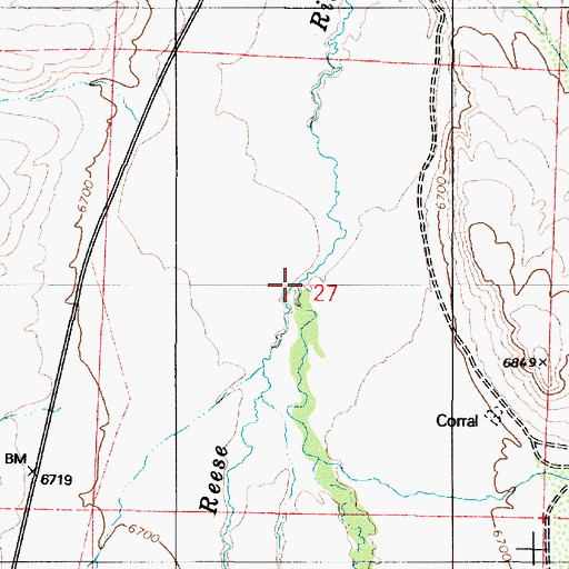 Topographic Map of Stewart Creek, NV
