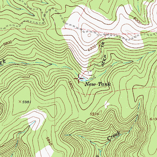 Topographic Map of New Tank, AZ
