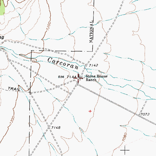Topographic Map of Stone House Ranch, NV