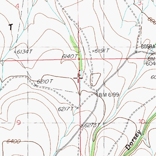 Topographic Map of Strickland Ranch, NV