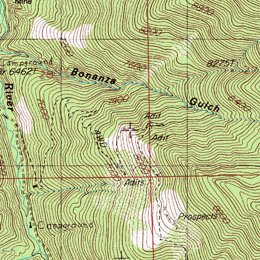 Topographic Map of Success Mine, NV